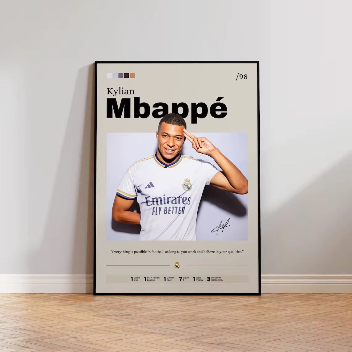Kylian Mbappe - Signature Print - A4