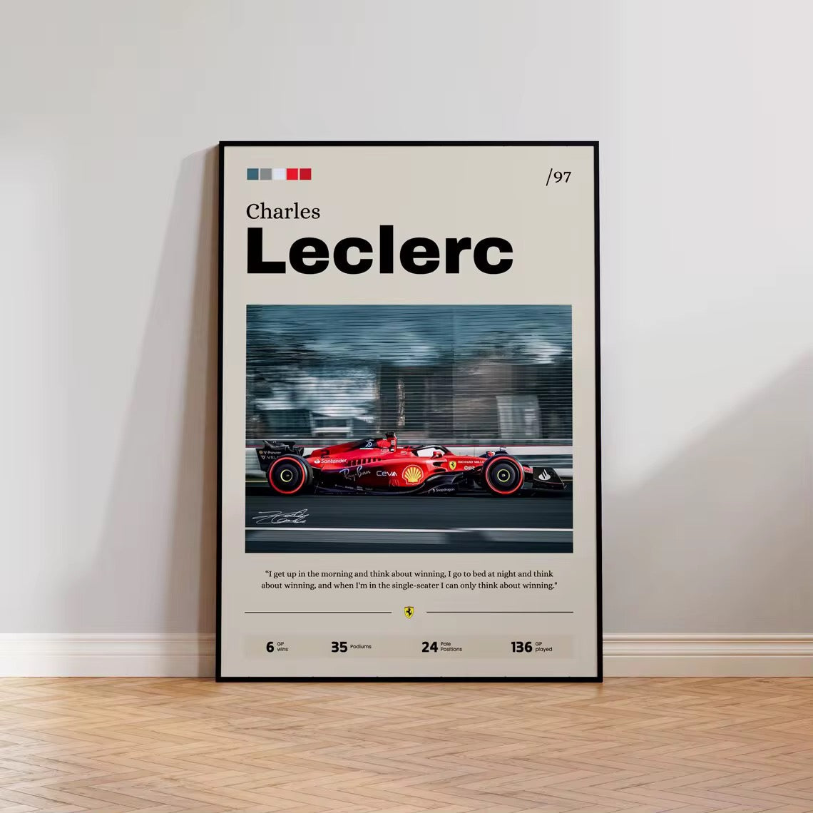 Charles Le Clerc - Signature Print - A4