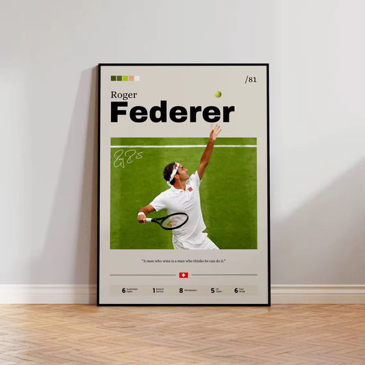Roger Federer - Signature Print - A4